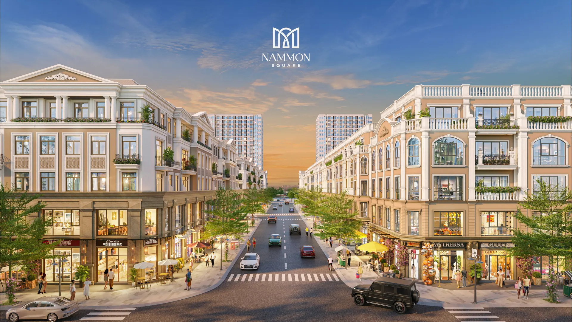 Phối cảnh trục đường nội khu NAMMON Square