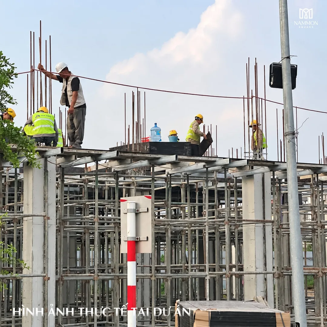 Tiến độ thi công thực tế tại công trường dự án Nam Mon Square Thường Tín